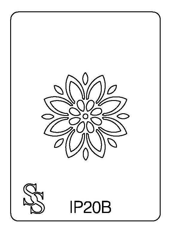 IMPRESSION PLATE IP20B FLOWER DESIGN 1